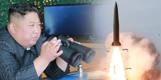 Kim'den gövde gösterisi! Dürbünle izledi