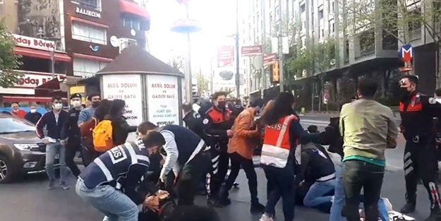 Kimse sokağa çıkma yasağında düzenlenen eylemi konuşmuyor! Yol Tv provokatörünün görüntü alamama isyanı!