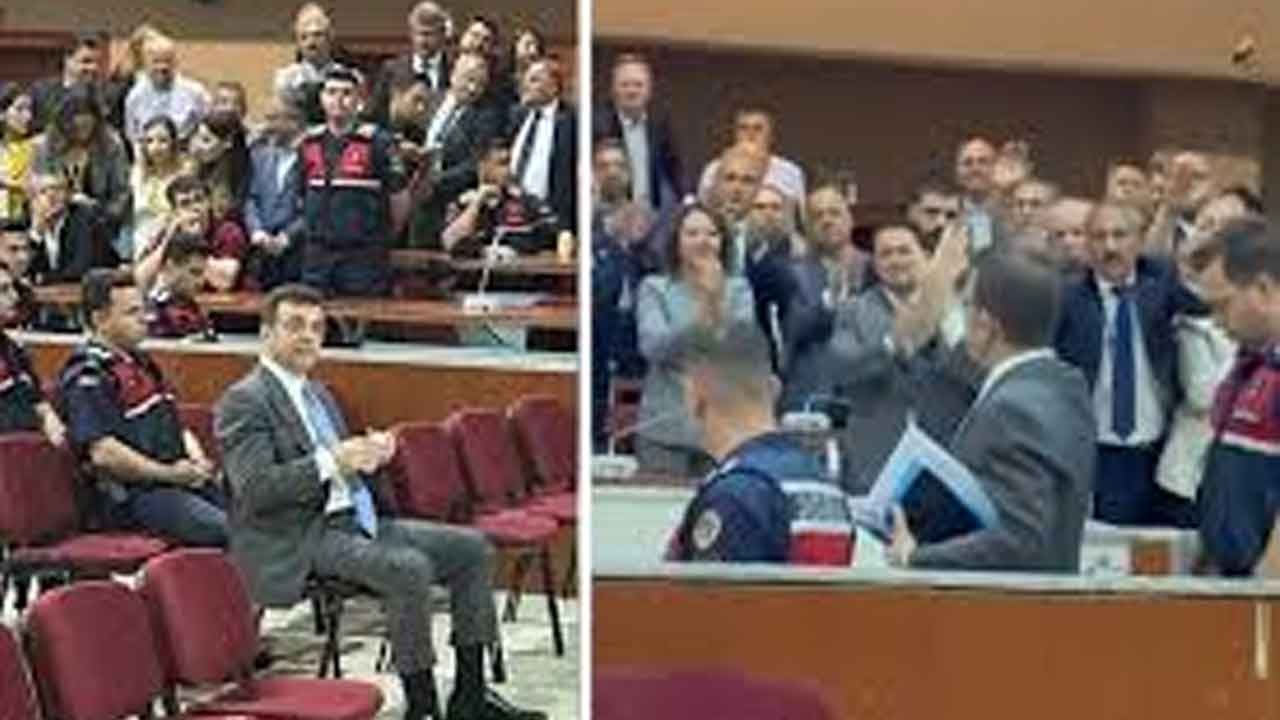 Kiralık şakşakçılar içeri alınmamalı! Mahkeme salonunda skandal Ekrem sloganı