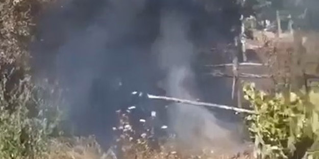 Kırık cam şişeleri yangın çıkardı