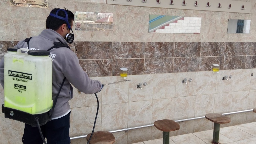 Kırıkkale Belediyesi ’korona virüse’ karşı tedbirlerini sürdürüyor 