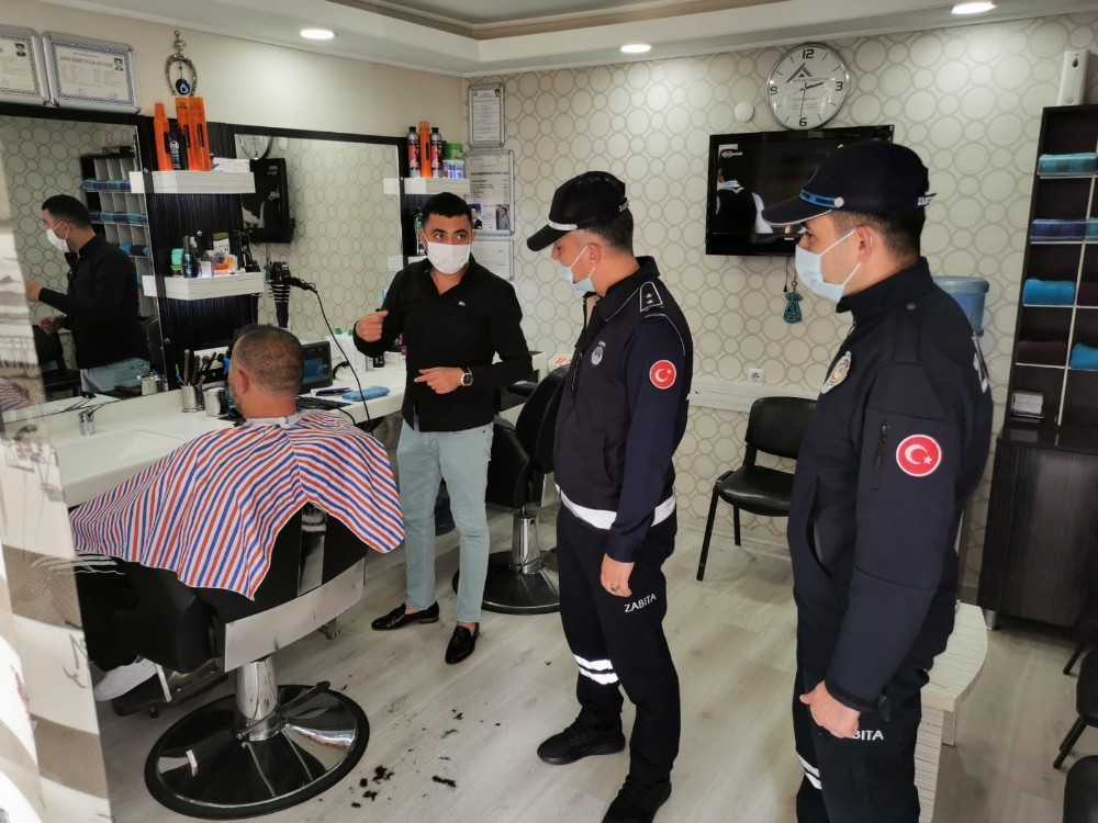 Kırıkkale’de berber ve kuaförlere zabıta denetimi 