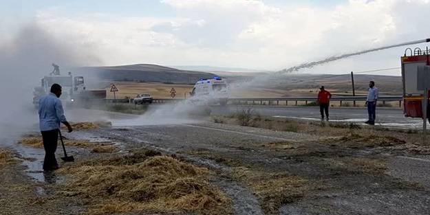 Kırıkkale'de korkutan yangın! Bir anda alev aldı