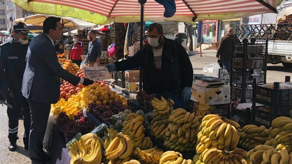 Kırıkkale’de pazarlarda Korona tedbirleri 