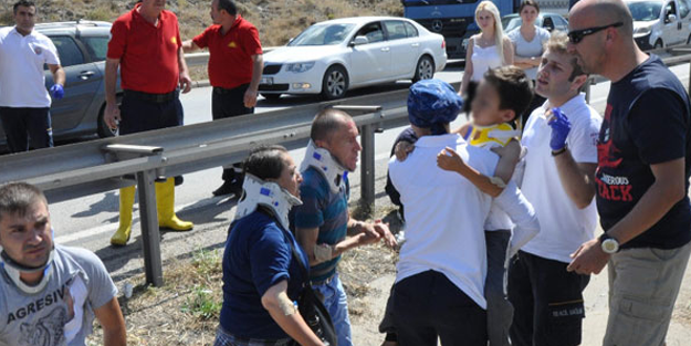 Kırıkkale'de zincirleme trafik kazası: 9 yaralı!