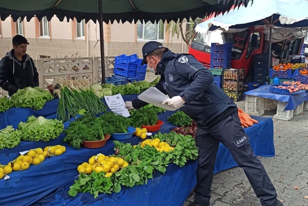 Kırklardeli’de semt pazarlarında korona virüs denetimleri 