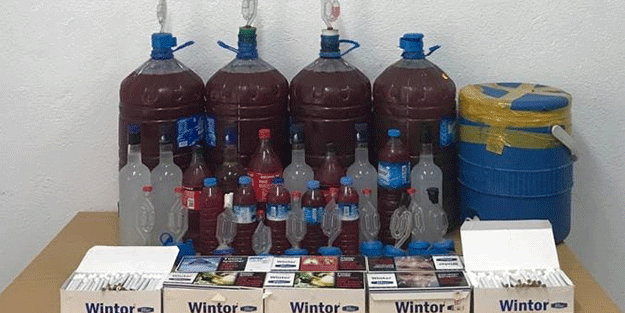 Kırklareli'nde bağ evinde etil alkol ve kaçak içki ele geçirildi