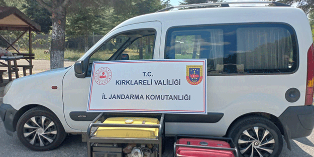 Kırklareli'nde jeneratör çalan 3 şüpheli, 600 saatlik kamera kaydı izlenerek yakalandı