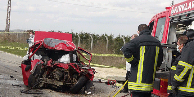 Kırklareli'nde feci kaza! 2 kişi öldü