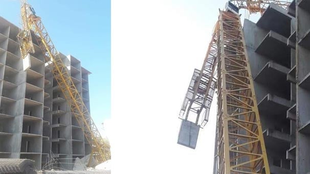 Kırklareli’nde kule vinç devrildi! Faciadan kılpayı dönüldü