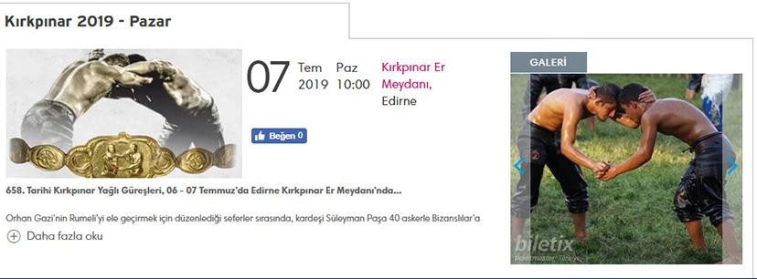 Kırkpınar biletleri satışa çıktı 