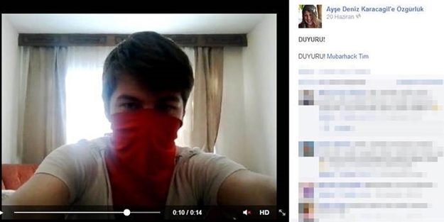 Kırmızı fularlı Gezi'ci kızın sayfası hacklendi