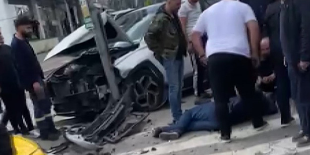 Kırmızı ışık ihlali faciaya neden oldu! Araçlar birbirine girdi