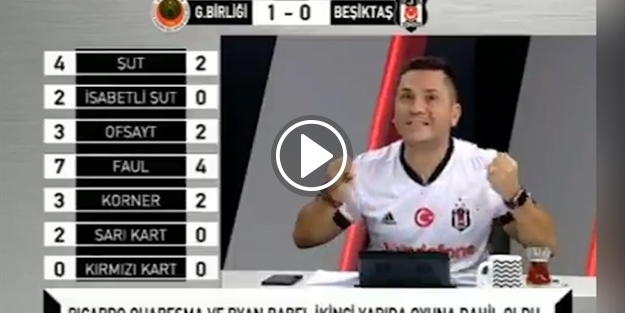 Kırmızı kart sonrası BJK TV spikeri böyle tepki verdi!