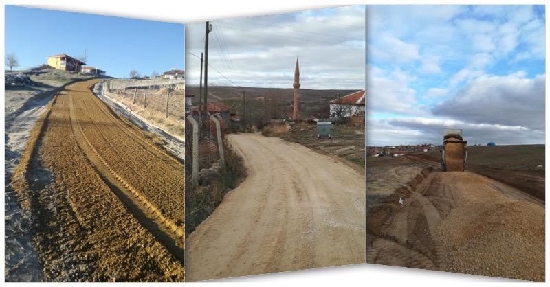 Kırşehir’de yol yapım çalışmaları 