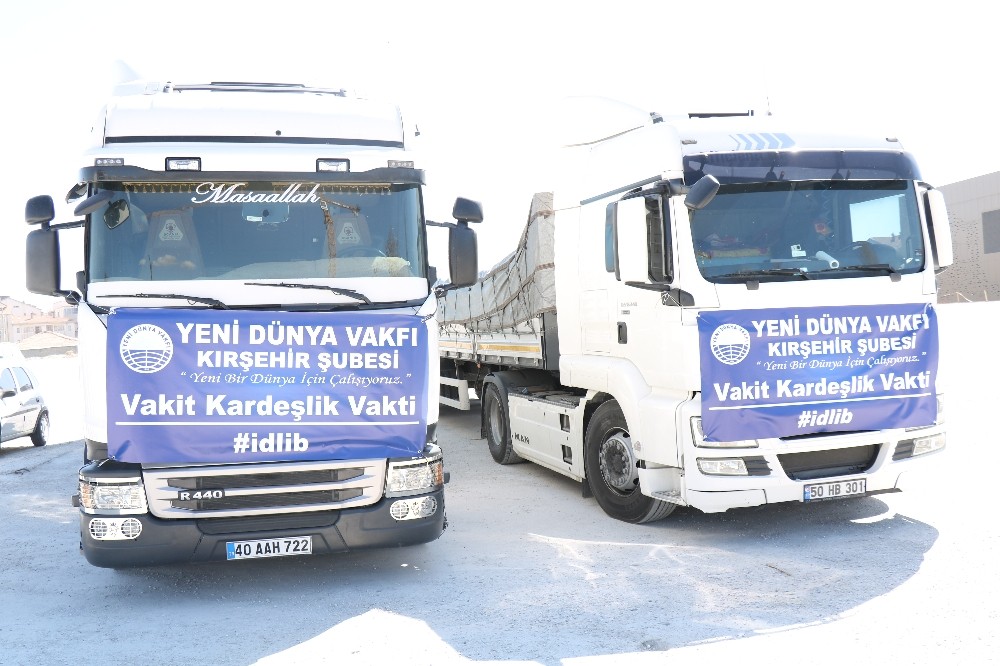 Kırşehir’den İdlib’de yaşayan sivillere insani yardım 