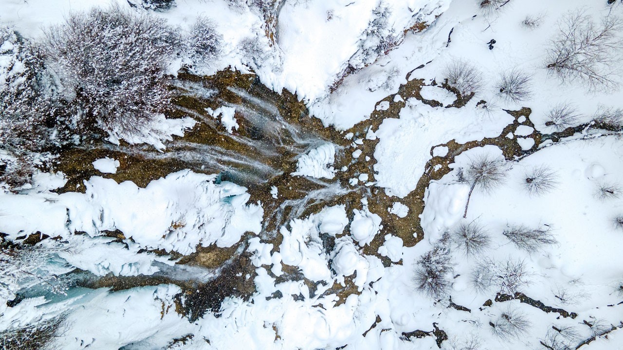 Kış manzarası göz kamaştırdı