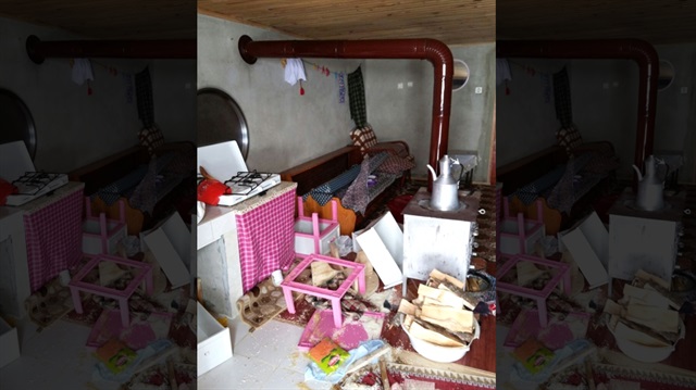 Kış uykusundan uyanan ayılar o bölgede evleri talan etti