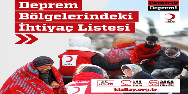 Kızılay listeyi güncelledi! İşte ihtiyaçlar