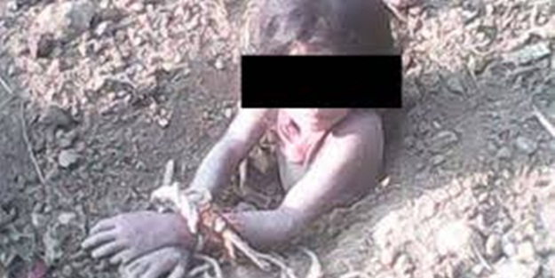 Kızını diri diri toprağa gömerken yakalandı!