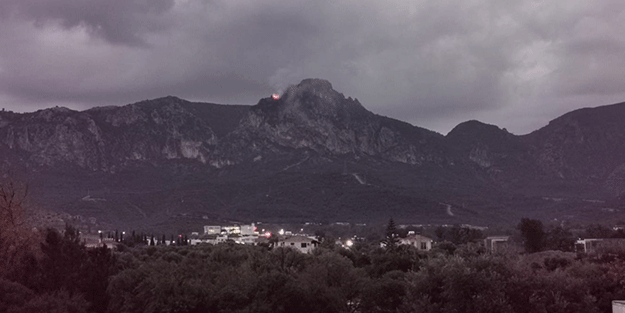 KKTC’deki St. Hilarion Kalesi’nde yangın
