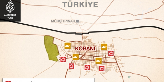 Kobani'deki sokak çatışmaları görüntülendi