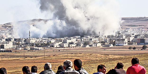 Kobani’deki IŞİD hedefleri bombalandı