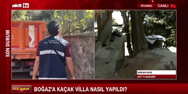 Koca orman nasıl talan edildi? Akit TV kaçak villayı yakından görüntüledi