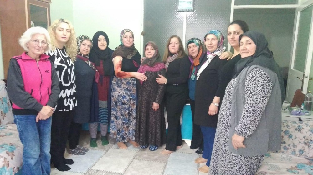 Koca şiddetine maruz kalan kadına destek ziyareti 