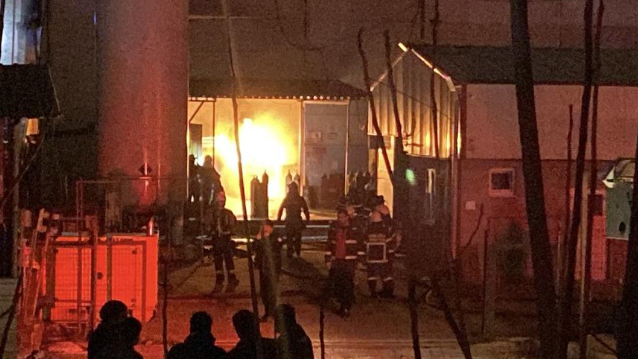 Kocaeli'de gaz dolum tesisinde korkutan yangın