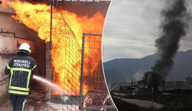 Kocaeli'de geri dönüşüm tesisinde yangın