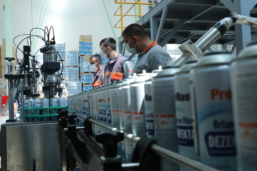 Kocaeli’de üretilen alkolsüz dezenfektan 6 ülkeye ihraç ediliyor 