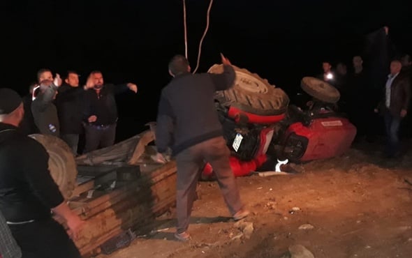 Kocaeli'nde devrilen traktörün altında kalan çift hayatını kaybetti