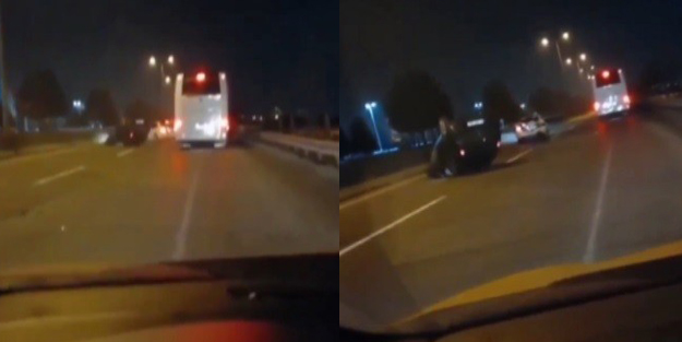 Kazayı izlerken kazaya kurban gitti!