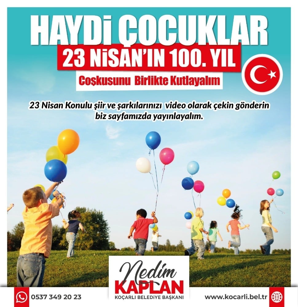 Koçarlı Belediyesinden miniklere 23 Nisan çağrısı 