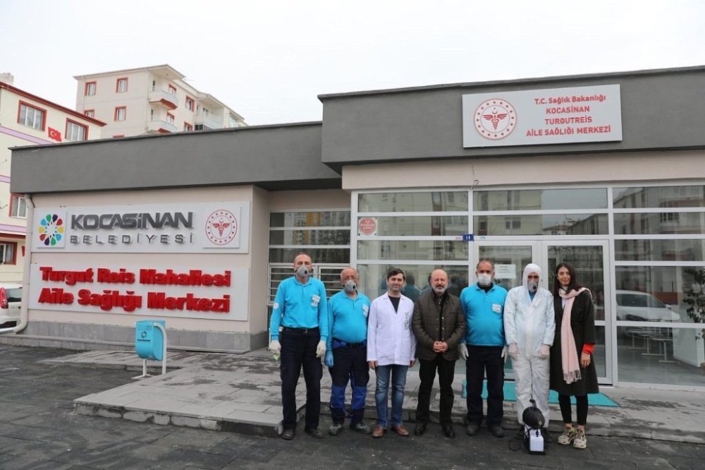Kocasinan’da vatandaşların ortak kullanım alanları dezenfekte ediliyor 