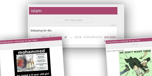 Kokuşmuş sözlükten "İslam" düşmanlığı