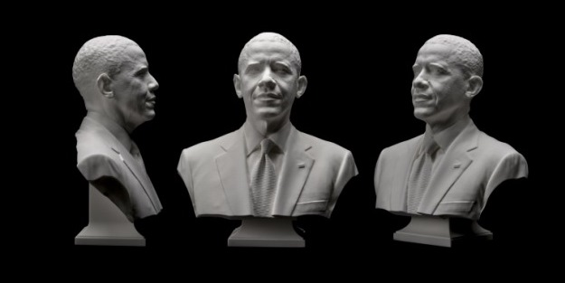 Koltuğu sallanan Obama'nın 3 boyutlu putu yapıldı