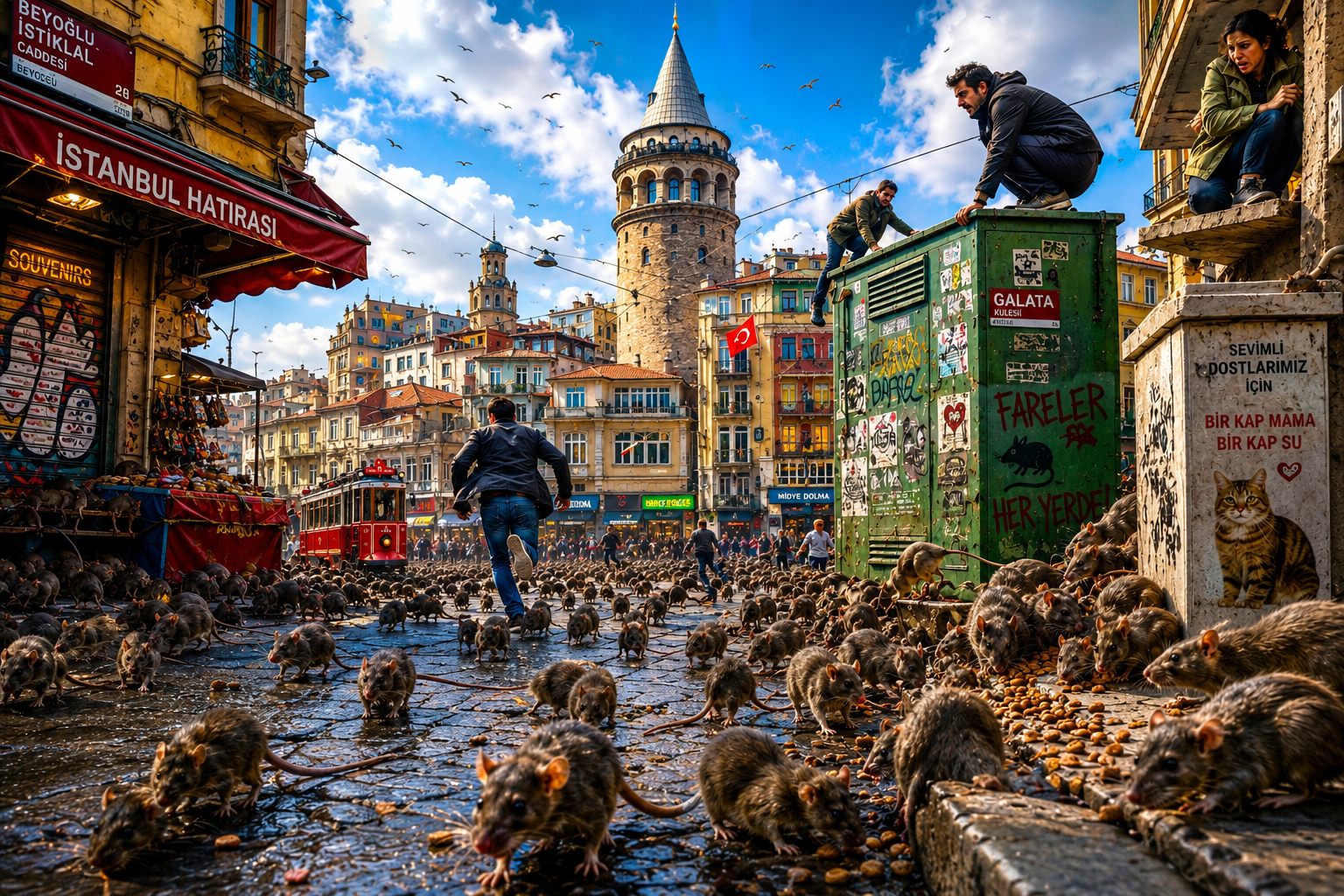 Komplo teorisi değil! İstanbul’u Fareler istila edecek! Sokaklara yem bırakarak iyilik yaptığını zanneden cahiller fareleri besliyor.