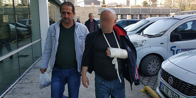 Komşusunun aracında içki içen genç dehşet saçtı