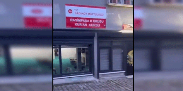 Komünistlerden Kur'an kursu binasına çirkin saldırı! Hakaretler yağdırıp camlarını kırdı