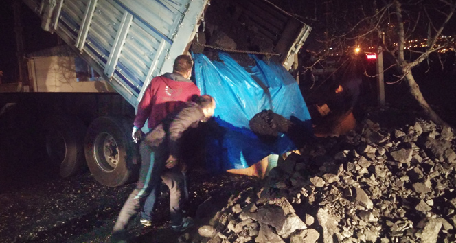 Kömür yüklü TIR'dan kaçak sigara çıktı