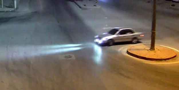 Komutanlığın önünde driftin bedeli ağır oldu!