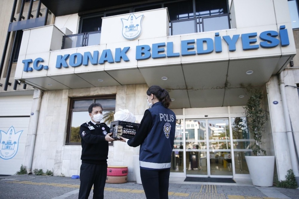 Konak Belediyesinden boyozlu destek 