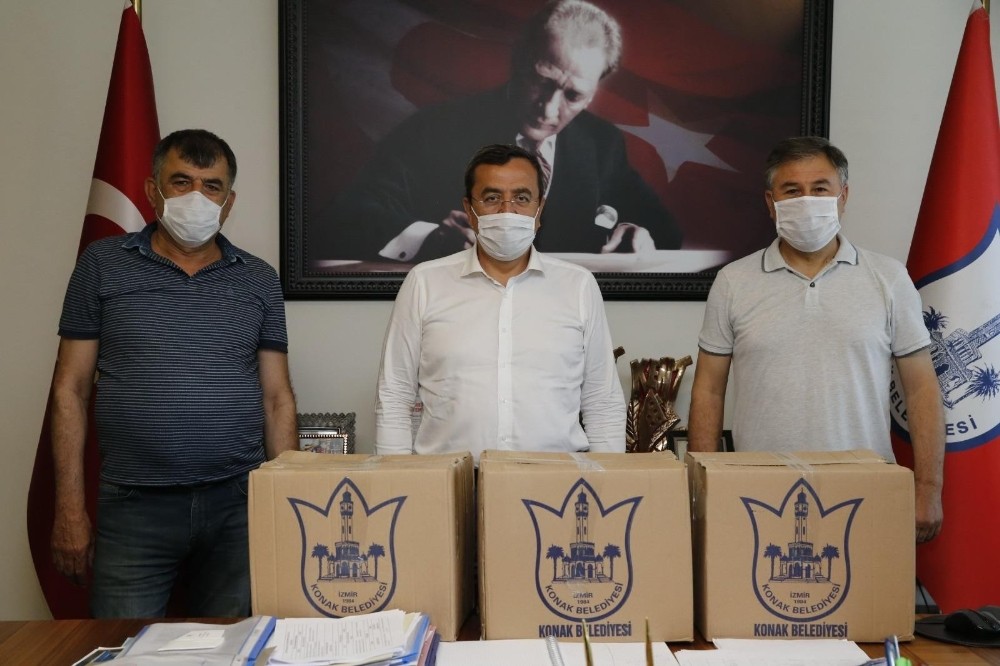 Konak’ta amatör kulüplere gıda desteği 