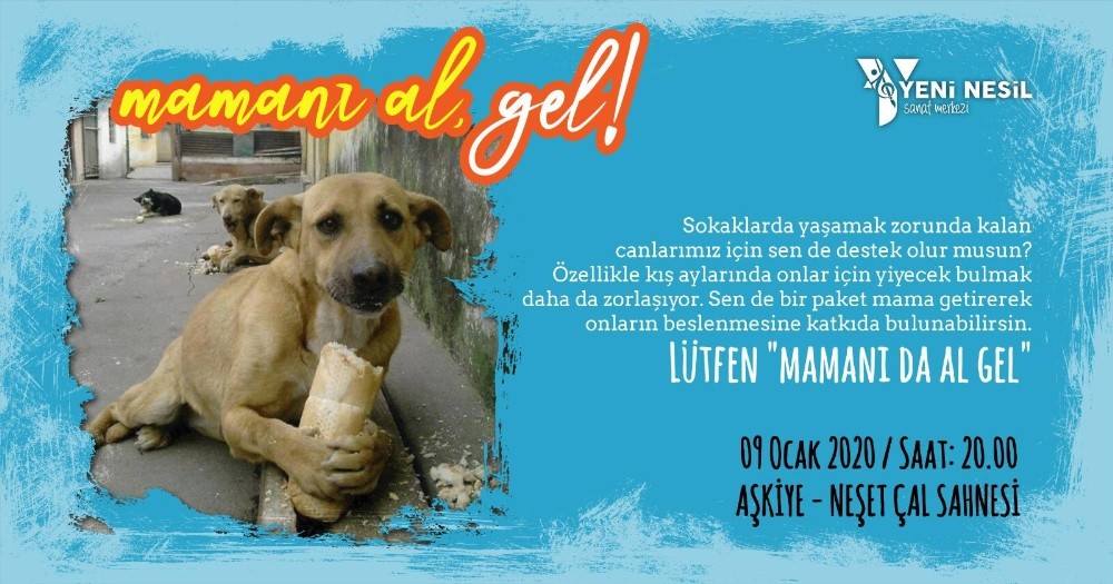 Konser bileti yerine mama 