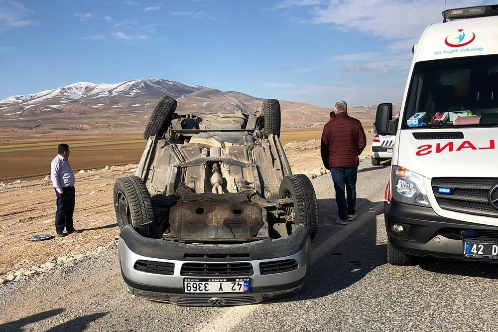 Kontrolden çıkan otomobil takla attı: 1 yaralı 