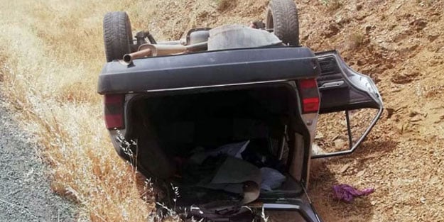 Kontrolden çıkan otomobil takla attı: 4 yaralı