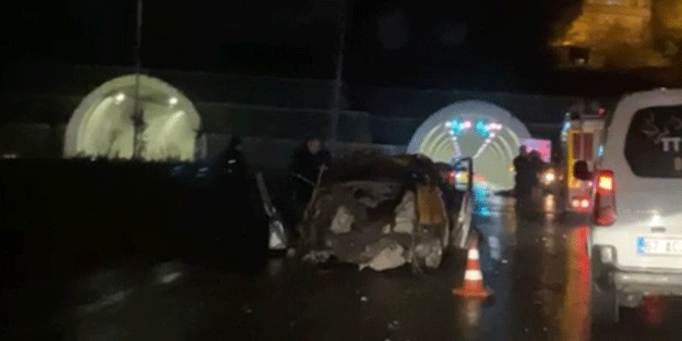 Kontrolden çıktı! Takla attı