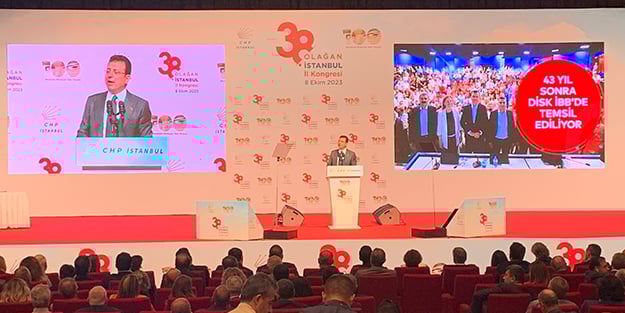 Konuşması bu sloganlarla kesildi! Kongrede bir şok da İmamoğlu'na
